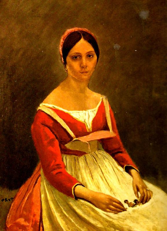 camille corot portratt av madame legois oil painting picture